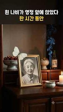 흰 나비가 어머니 영정 앞에 앉았다. 한 시간 동안. 시니어 감동 이야기, 인생 이야기, 부모님 이야기, 감동 실화, 가족 감동 사연. #시니어감동 #인생이야기 #감동실화