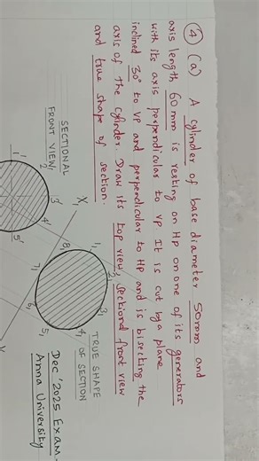 2021 Regulation December 2025 Anna University Engineering Graphics Examinations Answer Key