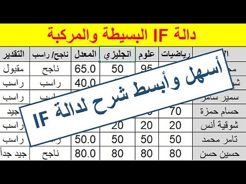 اسهل وابسط طريقة لفهم دالة IF البسيطة والمركبة Excel