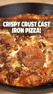 Perfectly Crispy Crust Cast Iron Pizza!