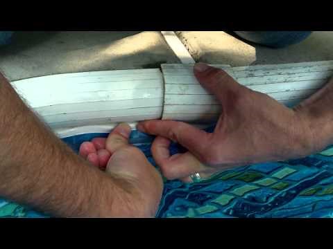 How to tuck a pool liner back into the pool liner track.