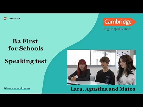 B2 First for Schools Lara, Agustina and Mateo