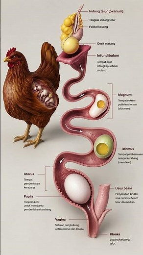 🥚 Proses Pembentukan Telur Ayam Dari Menetas hingga Bertelur Pertama #PembentukanTelur #biologi