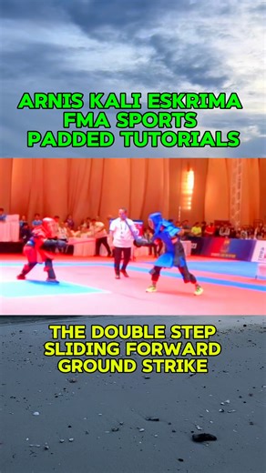 Arnis padded tutorials: Double step sliding forward ground strikes #arnis #kali #tutorial #sports #highlights | Coach Ronald