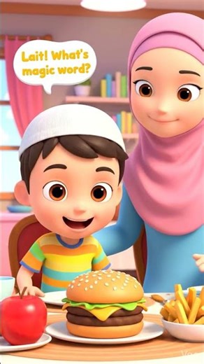“Say the magic word before eating ✨ Allah loves it 🤍”