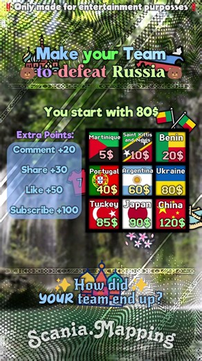 Make your team to defeat Russia 🇷🇺 #europe #mapping #mapguide #geography #history #mapper #music