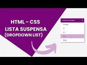 Lista suspensa (Dropdown list) | HTML - CSS
