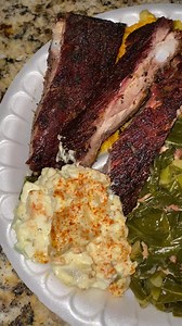 Up eating a plate full of leftovers😋Ribs, greens, Mac n cheese, potato salad and loaded baked beans🔥 🥳Use promo code “BAE” for 20% off seasonings, garlic butter and e-cookbooks🎊 click the link in my bio | Chef Bae