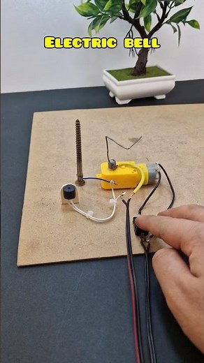 electric bell with DC motor | #dcmotor #dcman #teach #experiment #techexperiments