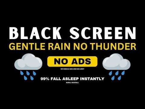 Defeat Insomnia in 3 Minutes - Rain Sounds for Sleeping Dark Screen / No Middle Ads