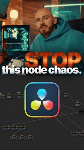 Marijan Srša on Instagram: "🍝 Viele Color Grading Projekte sehen aus wie Spaghetti. Und das kostet Zeit und Nerven. Ganz einfache Lösung: Rechtsklick im Node-Bereich, Cleanup Node Graph. Aufgeräumt, fertig. #DavinciResolve #4KEditing #VideoEditingWorkflow #DavinciResolveStudio #VideoEditingHacks"