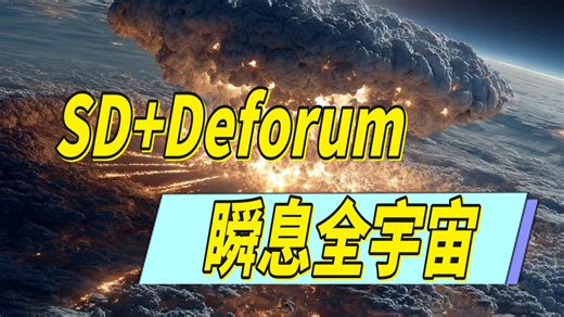 【AI视频】 SD Deforum插件详细教学 带你瞬息全宇宙！（附插件）