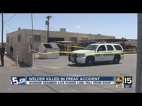 Welder killed in freak accident