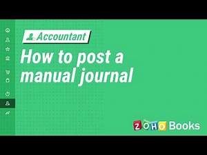 How to Post a Manual Journal | Zoho Books