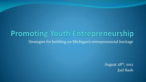 PPT - Promoting Youth Entrepreneurship PowerPoint Presentation, free download - ID:1664303