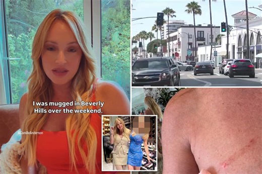 Glamorous TV host Camille Anderson attacked by ‘several’ muggers while walking in Beverly Hills: ‘It’s a really big problem’