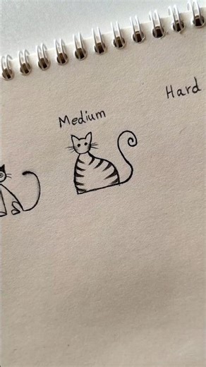 How to draw cat 😺 easy to hard #drawing #art #shorts #howtodraw #tutorial #cat #easy #hard