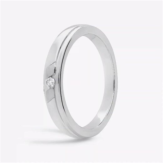Substance in Silence – LuxeDazzl Platinum Diamond Ring for Men