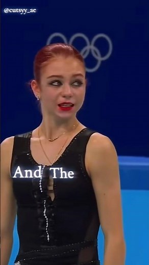 No hate but she deserved the gold. #trusova #figureskating #olympics #sashatrusova