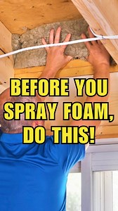 Ready to spray foam? Make sure to do these 7 things before you start and don’t forget to save this video for later! #sprayfoam #diy #homediy | Home RenoVision DIY