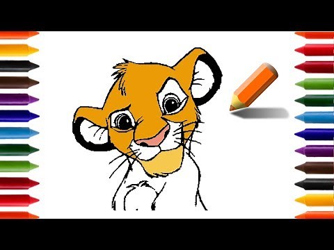 Aprendendo a Desenhar e Colorir Simba Rei Leão | Animações e Desenhos para Crianças