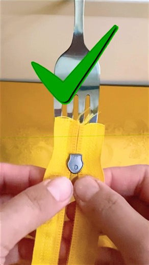 Fix Your Broken Zipper in Seconds Using a Fork 🔧😳 | Genius Life Hack #sewing #usa #shorts #zipper