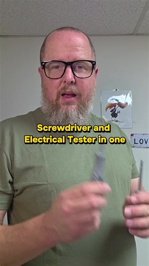 This electrical tester screwdriver set comes with two separate tools — one Phillips head and one flathead — so you always have the right driver for outlets, switches, and electrical work. Each screwdriver also functions as a voltage tester, allowing you to quickly check if a wire or outlet is live. Just place the tip on the terminal and the indicator lights up when power is present, helping you stay safer while working around electricity. Perfect for checking outlets, light switches, breakers, a