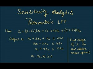 Parametric LPP | Sensitivity Analysis | C parameter | Part 1/2