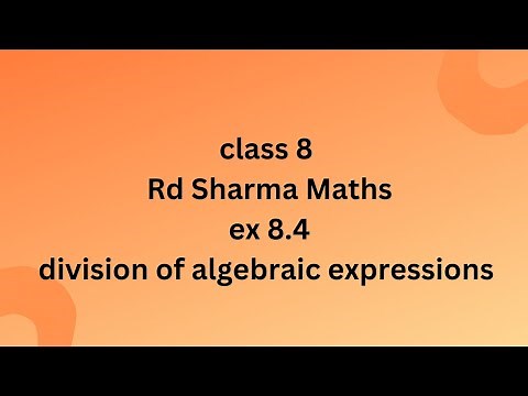 ex 8.4 rd Sharma maths class 8// ch 8 division of algebraic expressions// ‪@activebeing‬