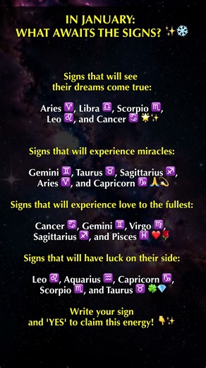 IN JANUARY: WHAT AWAITS THE SIGNS? ✨❄️