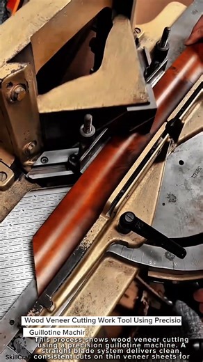 Wood Veneer Cutting Work Tool Using Precision Guillotine Machine #worktool