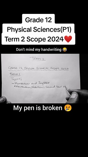 Grade 12 Physical Sciences: Term 2 Scope 2024 #joytacademy #grade12 #grade12s #grade12students #physicalscience #grade12science #physicstok