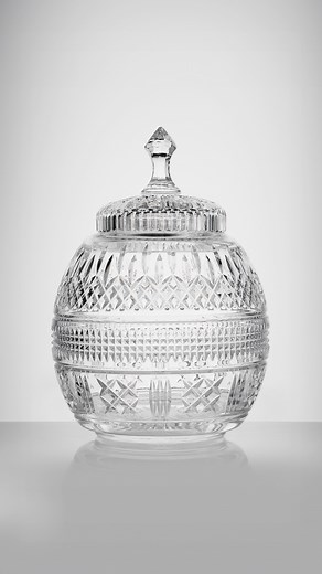 Mastercraft Cookie Jar The Cookie Jar is expertly crafted at the House of Waterford in Ireland. The Master Craftsmen’s cuts are bold and deep, rendering each piece with a delightful tactility and graphics to refract light. Each of the cookie jars takes 12 hours to make, first it is hand blown, then it is carefully cut and polished. The Festive collection is available on WATERFORD.com #waterford #craftsmanship | Waterford