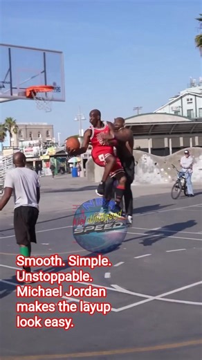 Smooth. Simple. Unstoppable. Michael Jordan makes the layup look easy. #michaeljordan #dunk