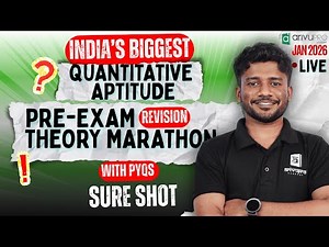 🔴 LIVE CA Foundation Theory Marathon with PYQ | Quantitative Aptitude | Jan 2026 | Nithin