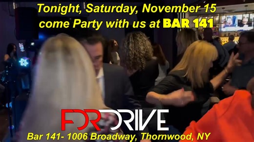 Come party with the hottest Dance/Party Band around - FDR DRIVE! We will be at BAR 141 tonight, Saturday, November 15 fro 9pm to 12am. Are you celebrating anything? Bring the party to us. Come for dinner & drinks the food is awesome! | FDR Drive Band