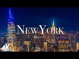 NYC Skyline 4K Ultra HD 60 FPS | Breathtaking Aerial Views