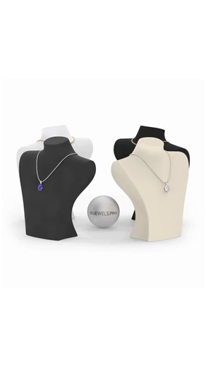 Mannequin Display With 2 Chains For Jewelry Pendant KeyShot 3D Rendering #Mannequin #animation3d #3dvisualization #Jewelryvisualization #keyshot #jewelrydesigner