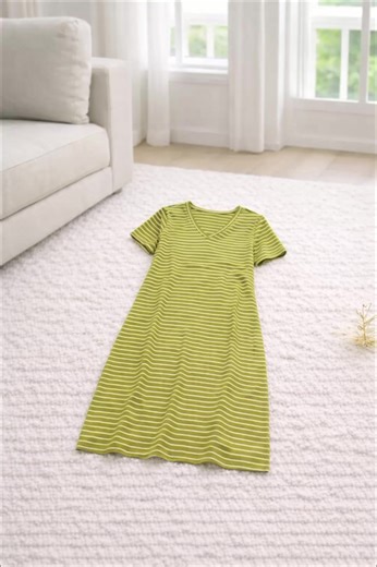 Midi Dress Salur Pocket Rayon. #outfitwanita #fashionwanita #atasanwanita #fyppppppppppppppppppppppp #berandatiktok