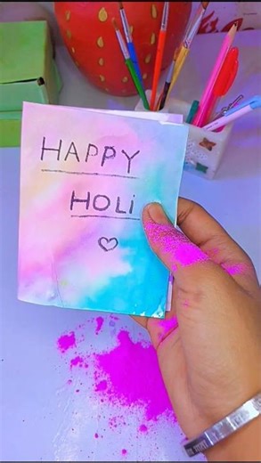 diy Holi prank card #diy #craft #holi #youtubeshorts #viral #trending #shorts