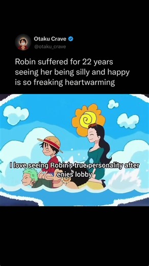 Robin >> Nico Robin displays a calm, intelligent, and subtly dark personality in One Piece, evolving from a guarded fugitive into a deeply loyal and caring member of the crew. Core Personality Traits Calm and Collected: Robin almost never panics, maintaining a composed, graceful demeanor even in chaotic or dangerous situations. Dark Humor: She frequently points out gruesome, morbid, or pessimistic possibilities with a straight face, often startling the more reactive crew members like Usopp, Nami