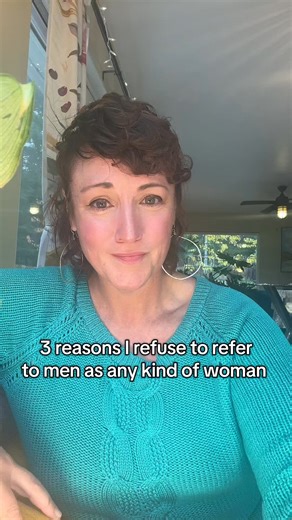 3 reasons I refuse to refer to men as any kind of a woman. 1. The word woman describes my humanity. Women fought for centuries for the rights to be recognized as full human beings with the rights to vote and own property rather than being bought and sold as property. I’m not going to participate in language that dehumanizes women from human beings into an abstract identity concept. 2. It’s the height of objectification to allow men to project their fantasy onto women and then to purchase the mea