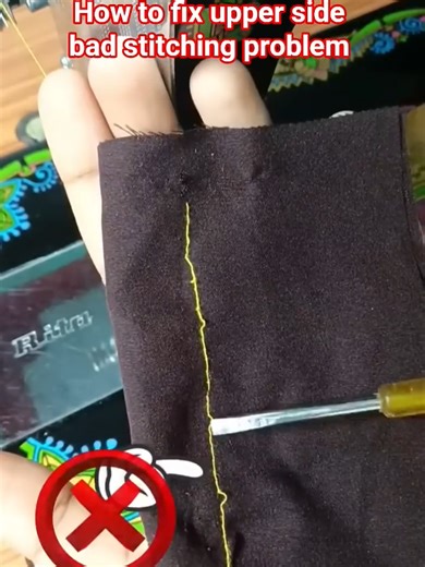 How to fix upper side bad stitching problem #sewingmachine #stitching #tips #tricks