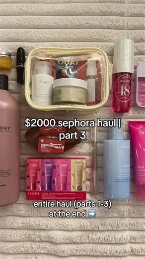 part 3 | most massive @sephora haul I’ve ever done 🤩🛍️ my wallet is crying somewhere in the corner 💸 #sephora #sephorahaul #sephoraunboxing #sephoramusthaves #sephoramakeup #makeup #skincare #bodycareproducts #haircareproducts #beauty #beautyproducts #beautyunboxing #onlineshopping #nobudgetshoppingspree #asmr #fyp @laneigeca @THE OUAI @Farmacy Beauty @patrick ta @Pureology @Sol de Janeiro @Dr. Idriss @maccosmetics @touchland @Huda Beauty