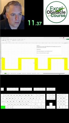 Excel Obstacle Course Speedrun World Record! 22.13! #excel #exceltips #speedrun #facereveal