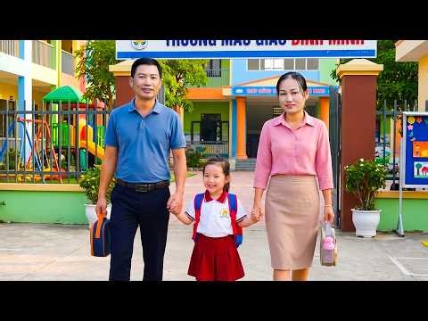 My Daughter’s First Day at School - Homemade Cake Celebration with My Family| Ly Phuc An