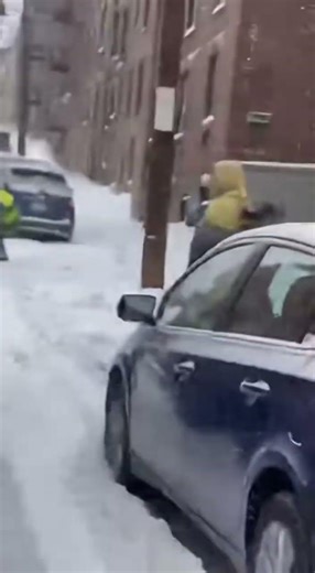 NYC snow hits and suddenly everyones just pushing mountains around