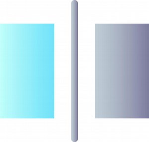 Transition flat gradient color ui icon. Video editor instrument. Connect shots. Add film effect. Simple filled pictogram. GUI, UX design for mobile application. Vector isolated RGB illustration