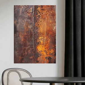 Rust Texture Canvas Wall Art | Dark Textured Canvas | Moody Industrial Interior - Etsy
