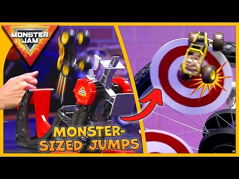 GIANT JUMPS from MONSTER JAM Revved Up Recaps - Monster Truck Jumps & Stunt Highlights